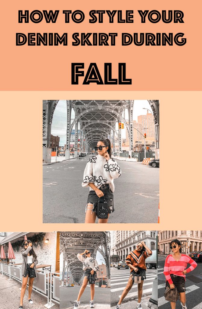 ways to style denim skirt