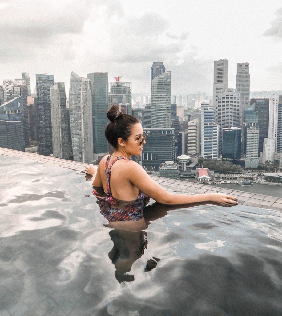marina bay sands pool view