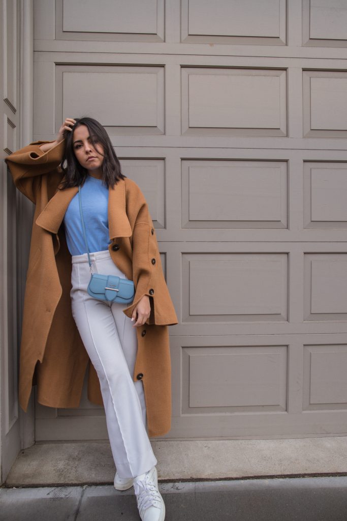 camel coat statement street style